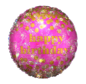 Anagram Folieballon "Dotty Happy Birthday" 45 x 45 cm