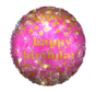 Folieballon "Dotty Happy Birthday" 45 x 45 cm