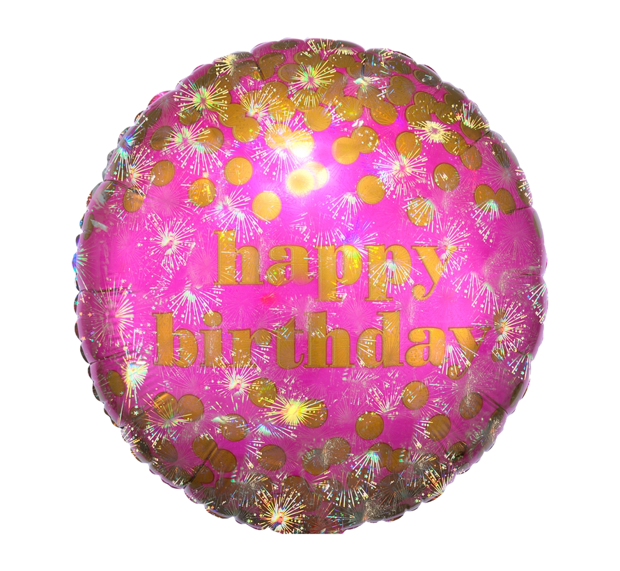 Folieballon "Dotty Happy Birthday" 45 x 45 cm