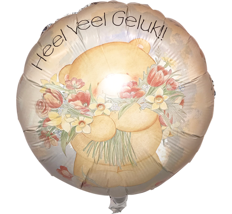 Folieballon "Heel veel geluk" 45 x 45 cm