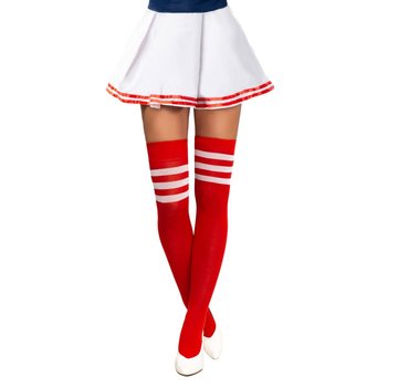 PartyXclusive Cheerleader Kniekousen Rood/Wit