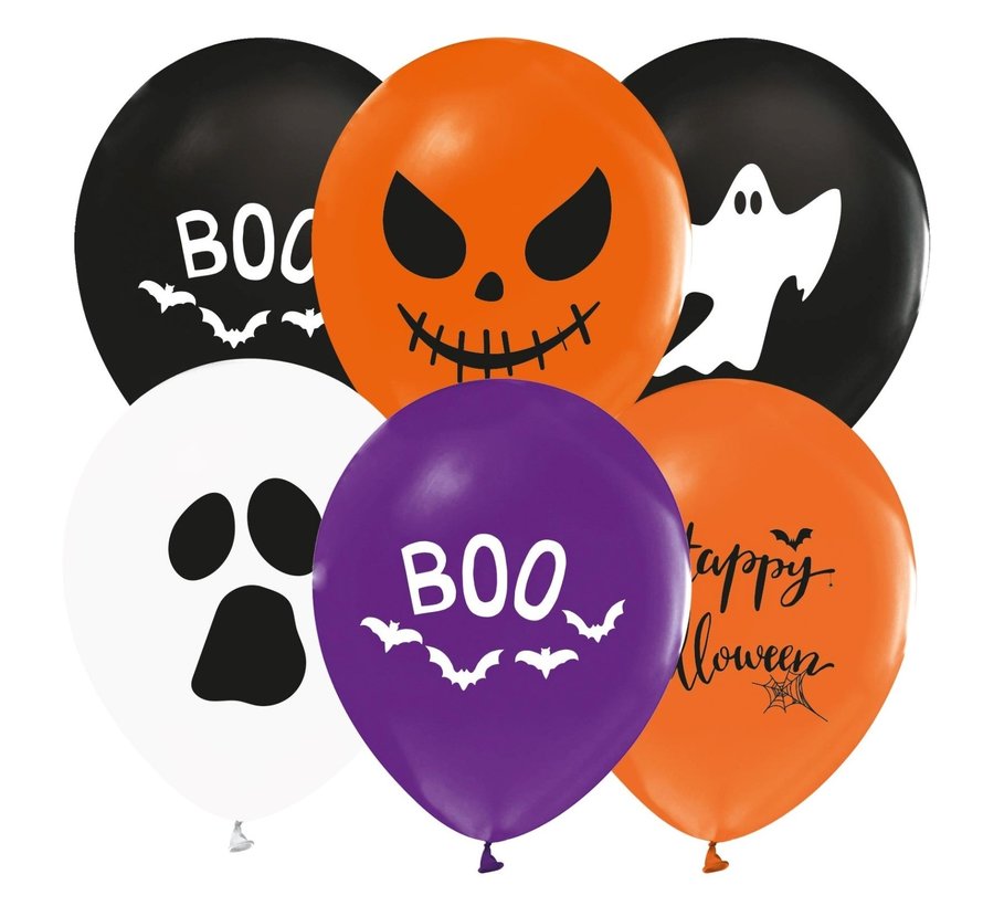 Ballonnen Halloween 8 stuks 30cm