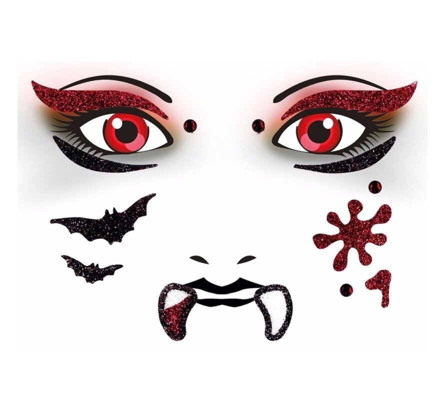 Face art sticker vampier