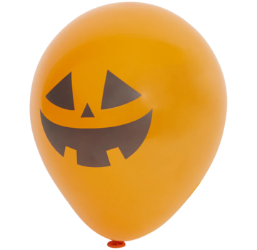 Ballonnen Halloween Pompoen 12 stuks 25cm