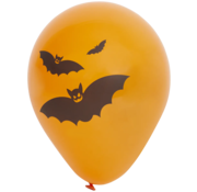 Ballonnen Halloween Vleermuis 12 stuks 25cm