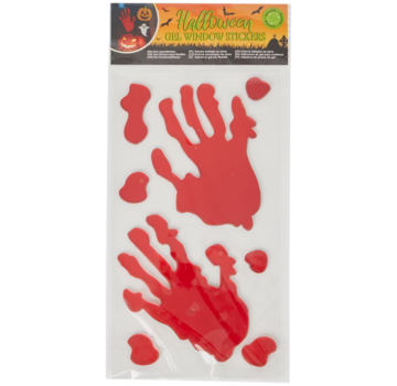 Halloween gel raamstickers "Bloed"