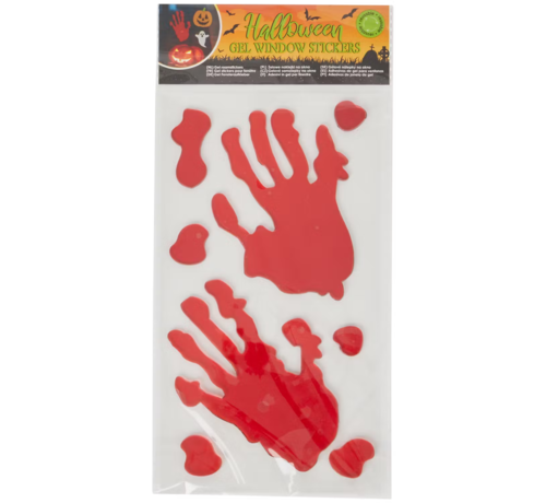 Halloween gel raamstickers "Bloed"