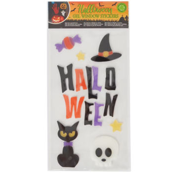 Halloween gel raamstickers "Happy Halloween"