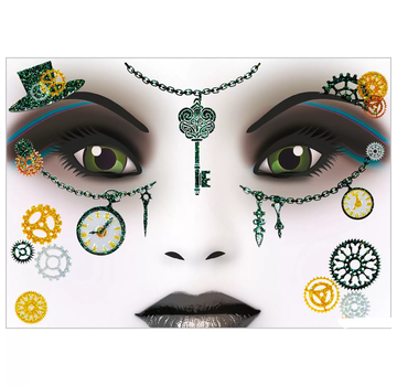 Herma Face art sticker steampunk Amelia