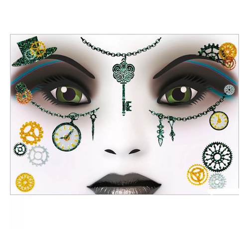 Herma Face art sticker steampunk Amelia