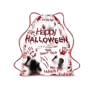 Joni's Halloween Shop Halloween snoep rugtas "Happy Halloween Wit"