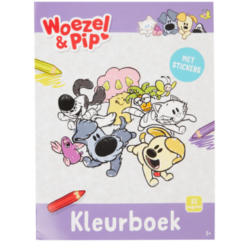 W&O Woezel & Pip kleurboek Paars
