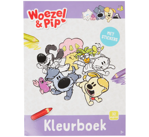 W&O Woezel & Pip kleurboek Paars