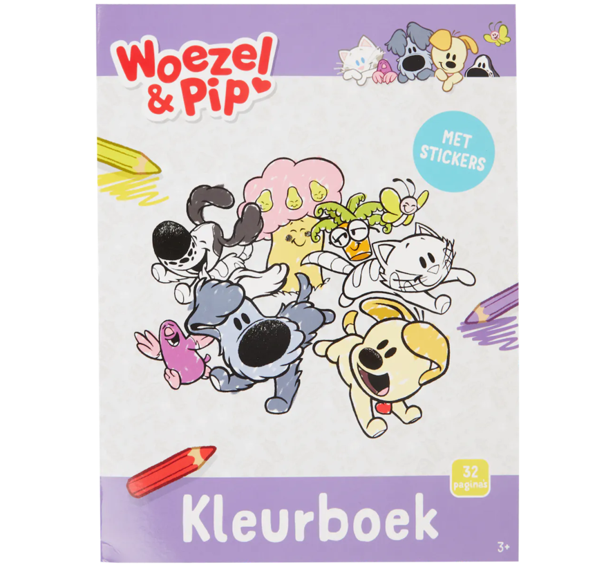 Woezel & Pip kleurboek Paars