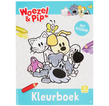 W&O Woezel & Pip kleurboek Blauw