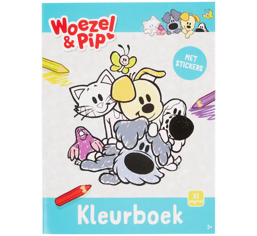 Woezel & Pip kleurboek Blauw