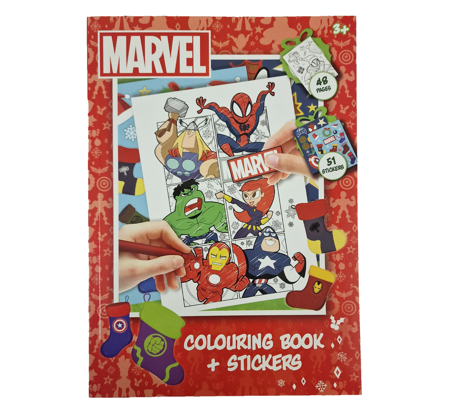 Kerst Kleurboek "Avengers"  48 Pagina's