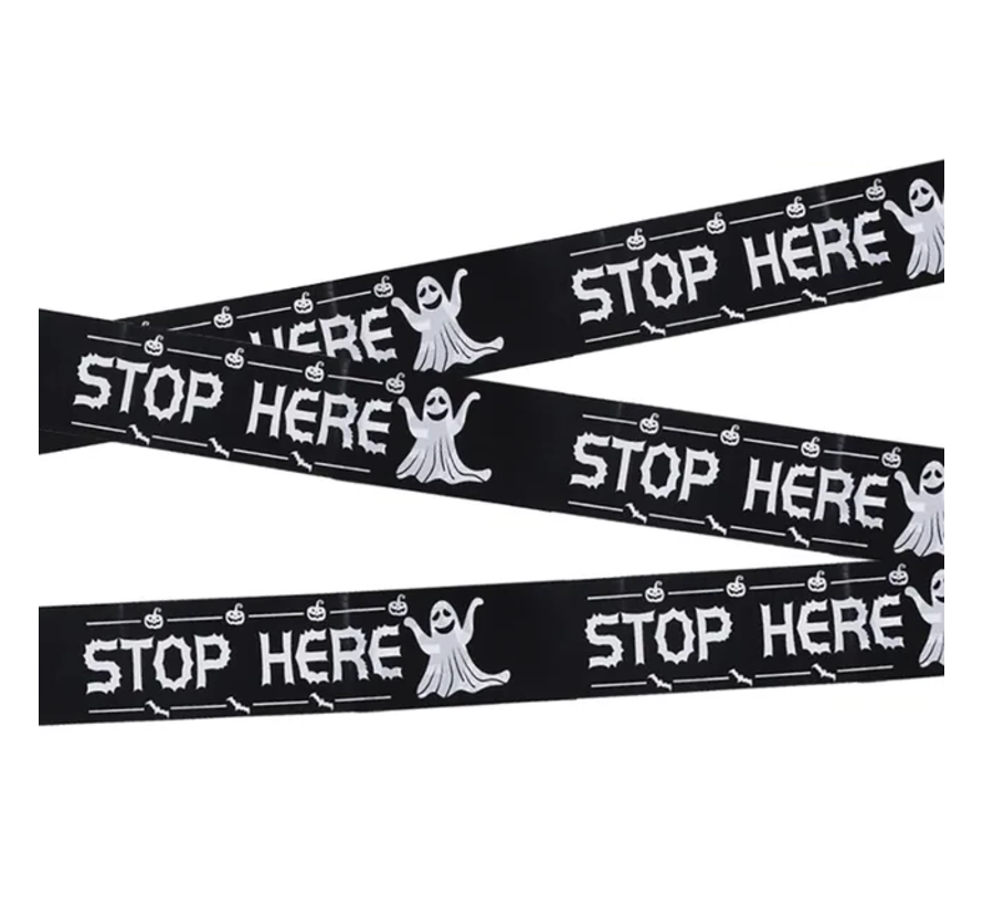 Halloween Afzetlint “Stop Here” 6M