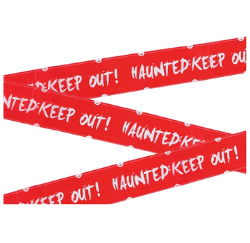 Joni's Halloween Shop Halloween Afzetlint "Haunted keep out” 6M