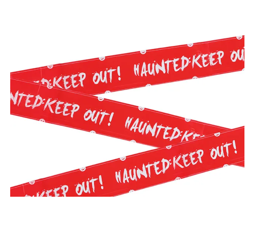 Joni's Halloween Shop Halloween Afzetlint "Haunted keep out” 6M