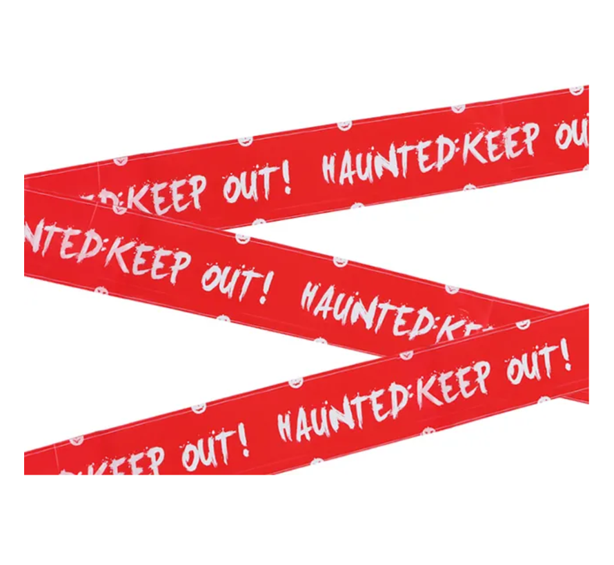 Halloween Afzetlint "Haunted keep out” 6M
