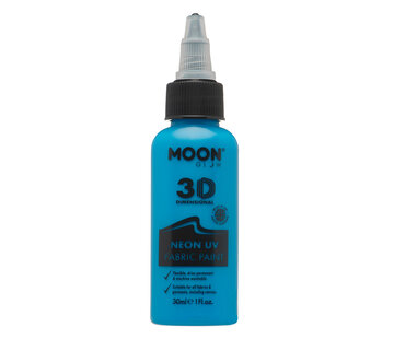 Moon Creations Moon-Glow NEON Fabric paint ( Textiel verf ) Blauw  30 ml