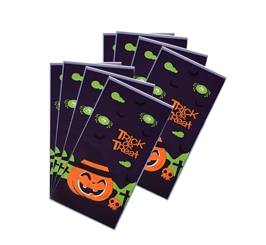 Snoepzakjes Halloween “Trick or treat pompoen” 50 stuks