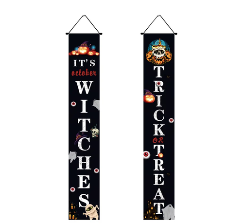Joni's Winkel Halloween Bannier "It’s october witches / Trick or treat" 30x180 cm