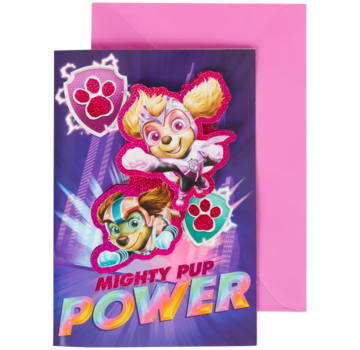 Disney Verjaardags kaart  Paw Patrol "Mighty Pup Power"