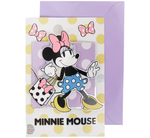 Verjaardags kaart  Disney "Minnie Mouse"