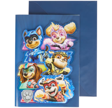 Disney Verjaardags kaart  Paw Patrol "Blauw"