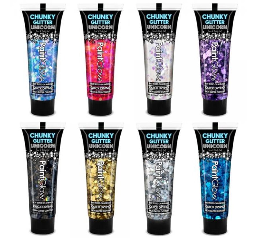 PaintGlow Unicorn Chunky Glitter Gel