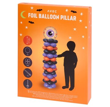 Avec Halloween folieballon pilaar "Oog"
