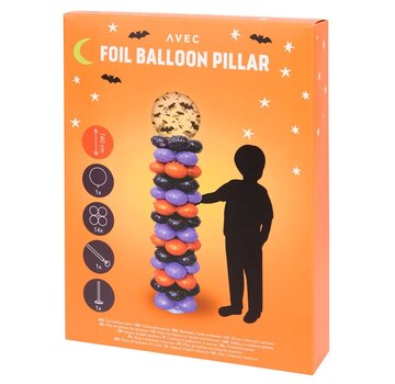 Avec Halloween folieballon pilaar "Vleermuis"