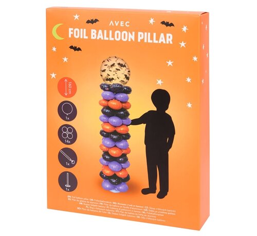 Avec Halloween folieballon pilaar "Vleermuis"