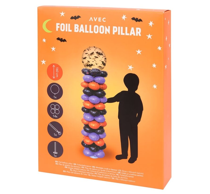 Halloween folieballon pilaar "Vleermuis"
