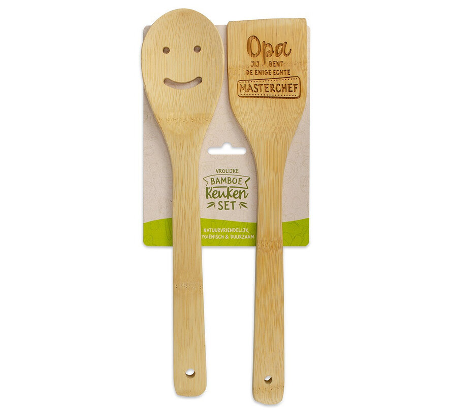 Vrolijke Bamboe Keukenset “Opa”
