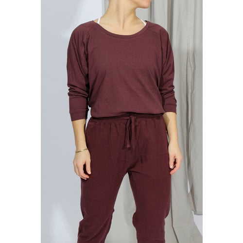 Yogamii - Duurzame Yoga Kleding Mukha Blouse Dark Plum