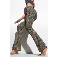Flare Legging Cream Zwart Tribal Super Hoge Taille