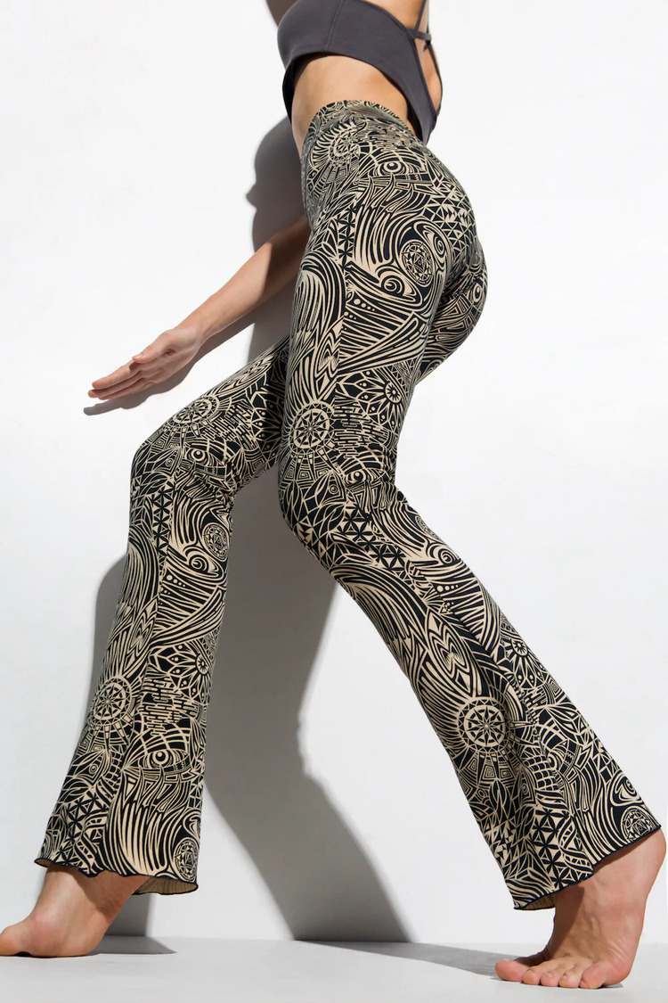 Flared legging print deals