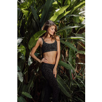 Cross Back Bra Army Black Zebra