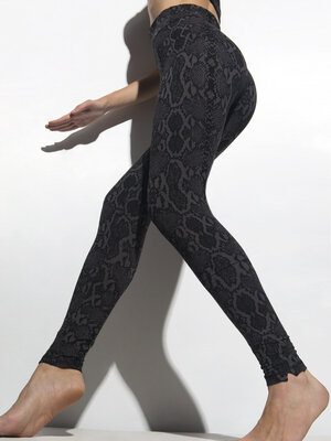 Funky Simplicity - Duurzame Yoga Kleding Hoge Taille Legging Black Snake