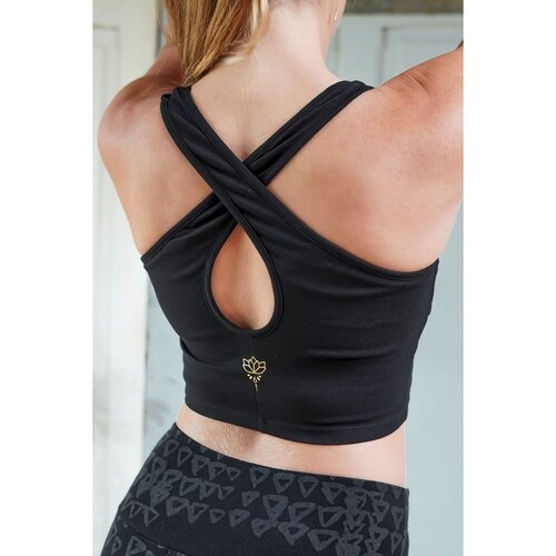The Spirit of Om- Yoga Kleding van Biologisch Katoen Bra Zwart The Spirit of Om- Yoga Kleding van Biologisch Katoen Bra Zwart