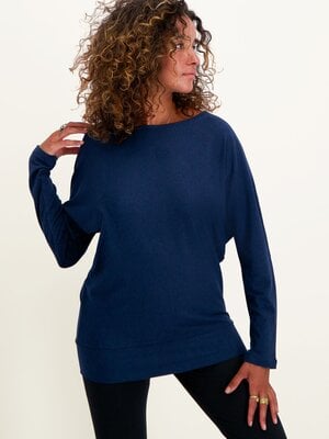 Urban Goddess - Duurzame Yoga- Pilates en Active Kleding Budhi Longsleeve Yoga Shirt Midnight