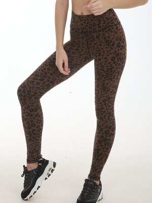 Funky Simplicity - Duurzame Yoga Kleding Hoge Taille Legging Jaguar Brown