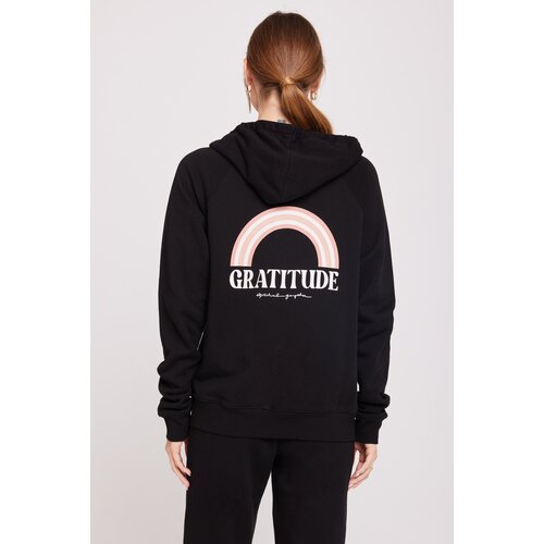 Spiritual Gangster - Yoga Lounge Kleding Gratitude Raglan Zip Hoodie