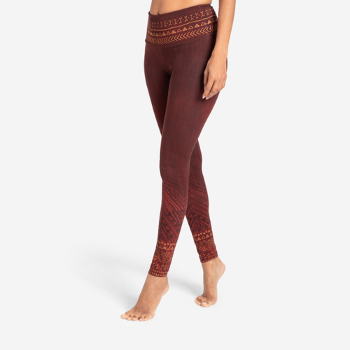 The Spirit of Om- Yoga Kleding van Biologisch Katoen Yoga Legging Shakti Henna Red