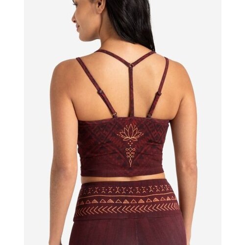 The Spirit of Om- Yoga Kleding van Biologisch Katoen Bra Shakti Henna Rood