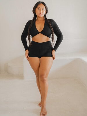 Studio K Yogawear- Yoga en Lounge Kleding Edda Bamboo Booty Shorts Black