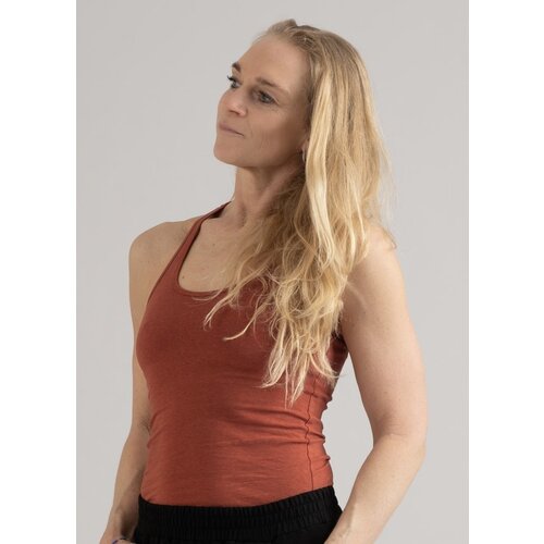 Yogamii - Duurzame Yoga Kleding Anjali Yoga Top Burnt Orange
